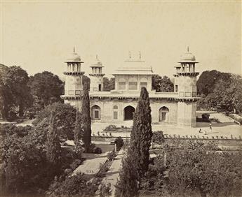 SAMUEL BOURNE (1834-1912) A group of 12 photographs depicting historical landmarks in Agra. 1860s.